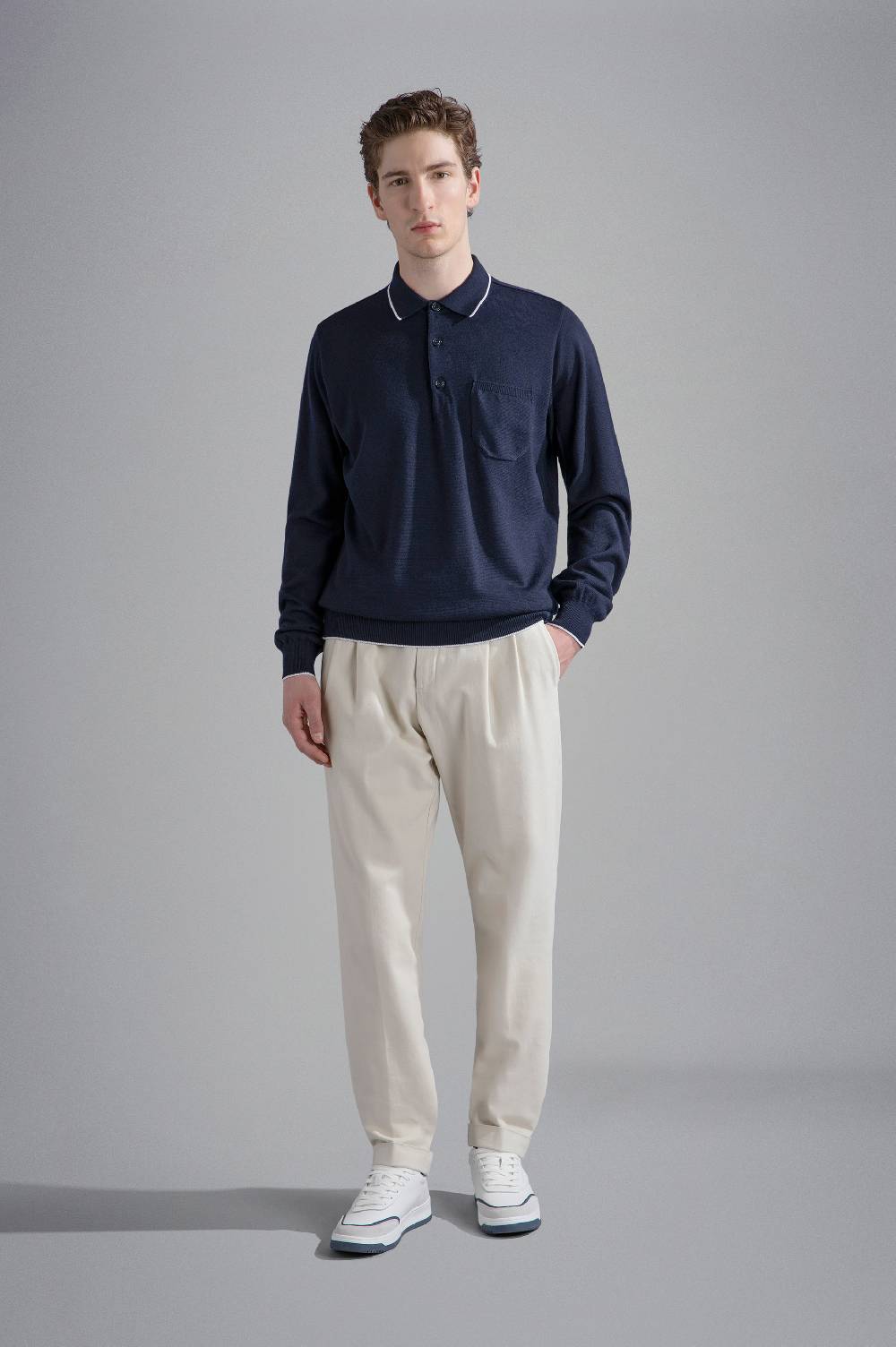 Paul & Shark Polo in Summer Wool con profili a contrasto Paul & Shark Negozi Online