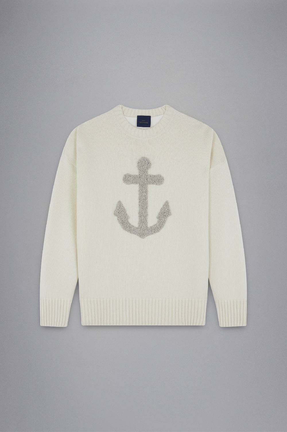 Paul & Shark Girocollo Re-Wool con ancora ricamata Paul & Shark In Saldo