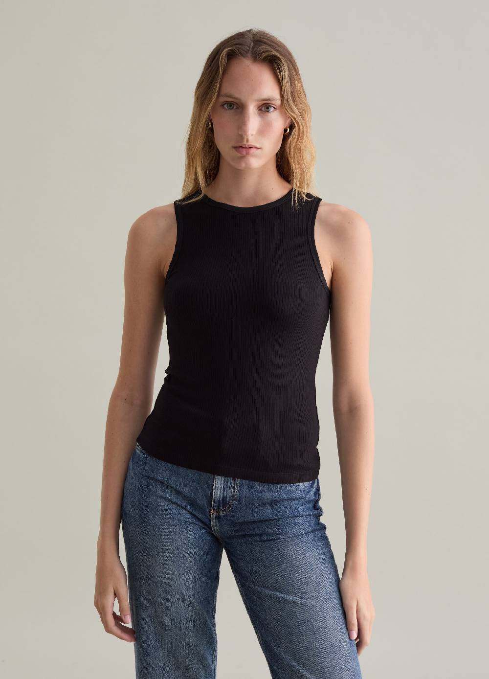 PIOMBO Tank top in viscosa stretch a costine Fino Al -60%