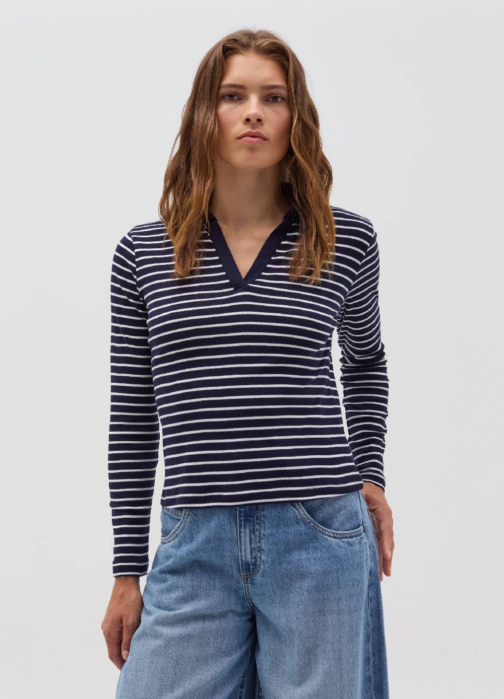 OVS T-shirt a maniche lunghe con scollo a polo Shopping Online