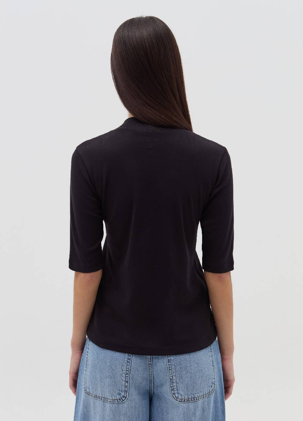 OVS T-shirt mock neck con maniche al gomito Presa
