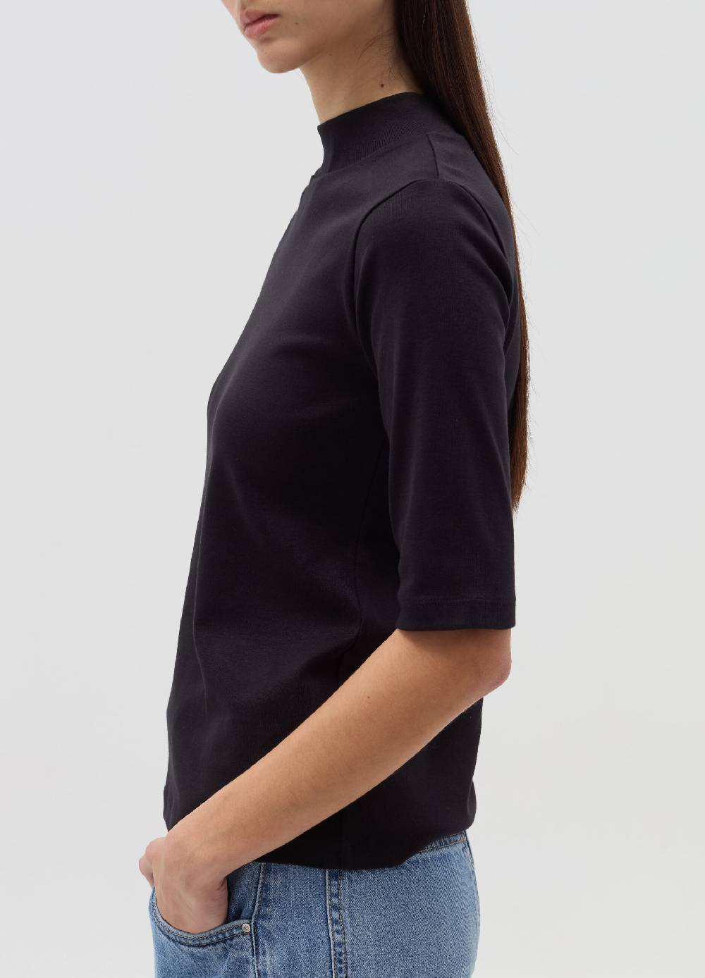OVS T-shirt mock neck con maniche al gomito Presa