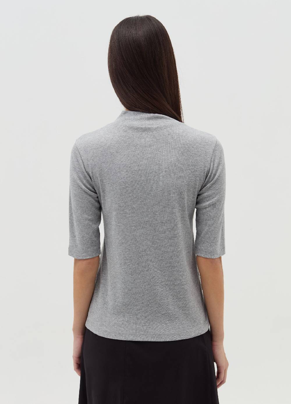 OVS T-shirt mock neck con maniche al gomito Sconto