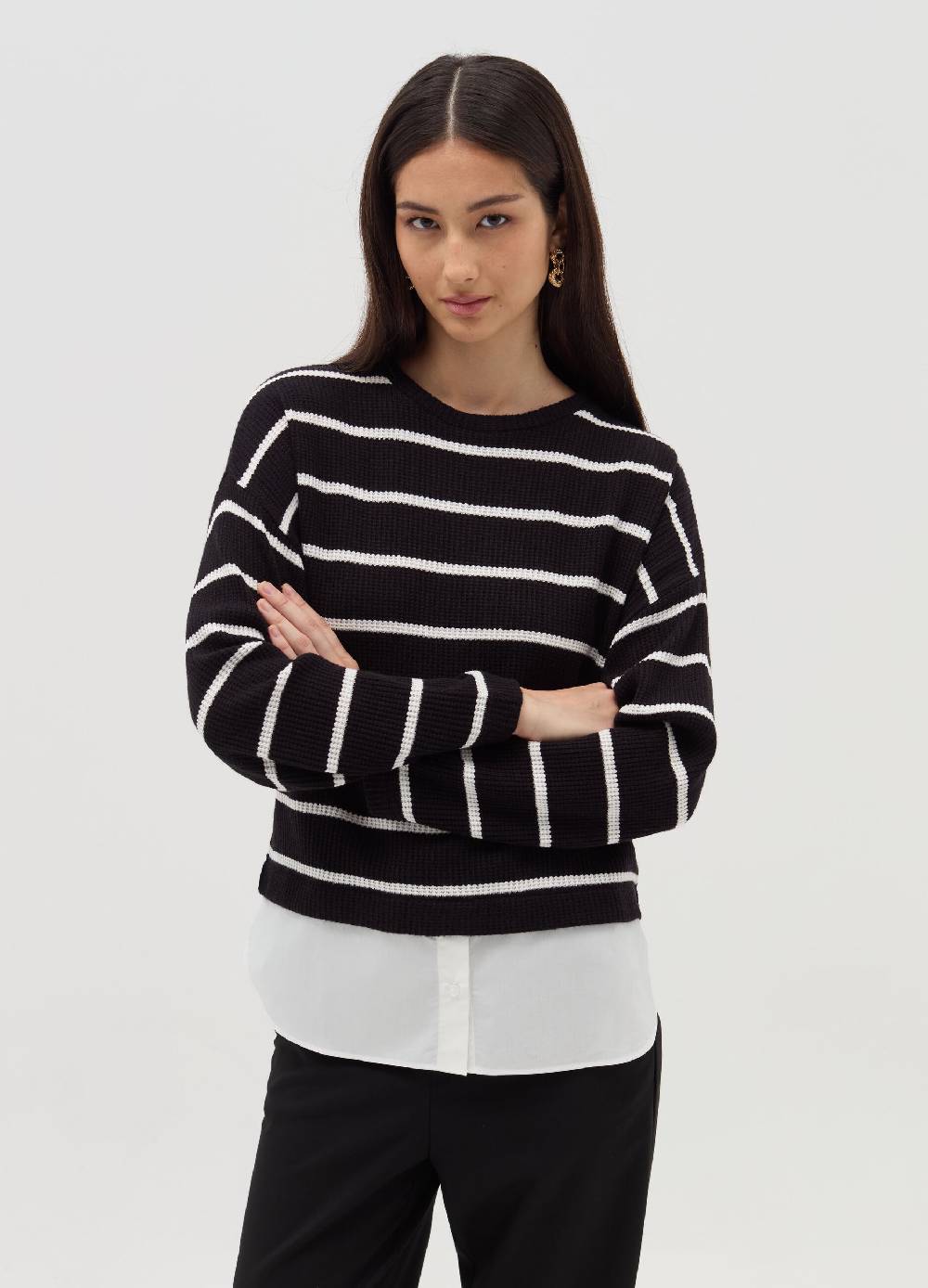 OVS T-shirt maniche lunghe con micro trama waffle Offerta