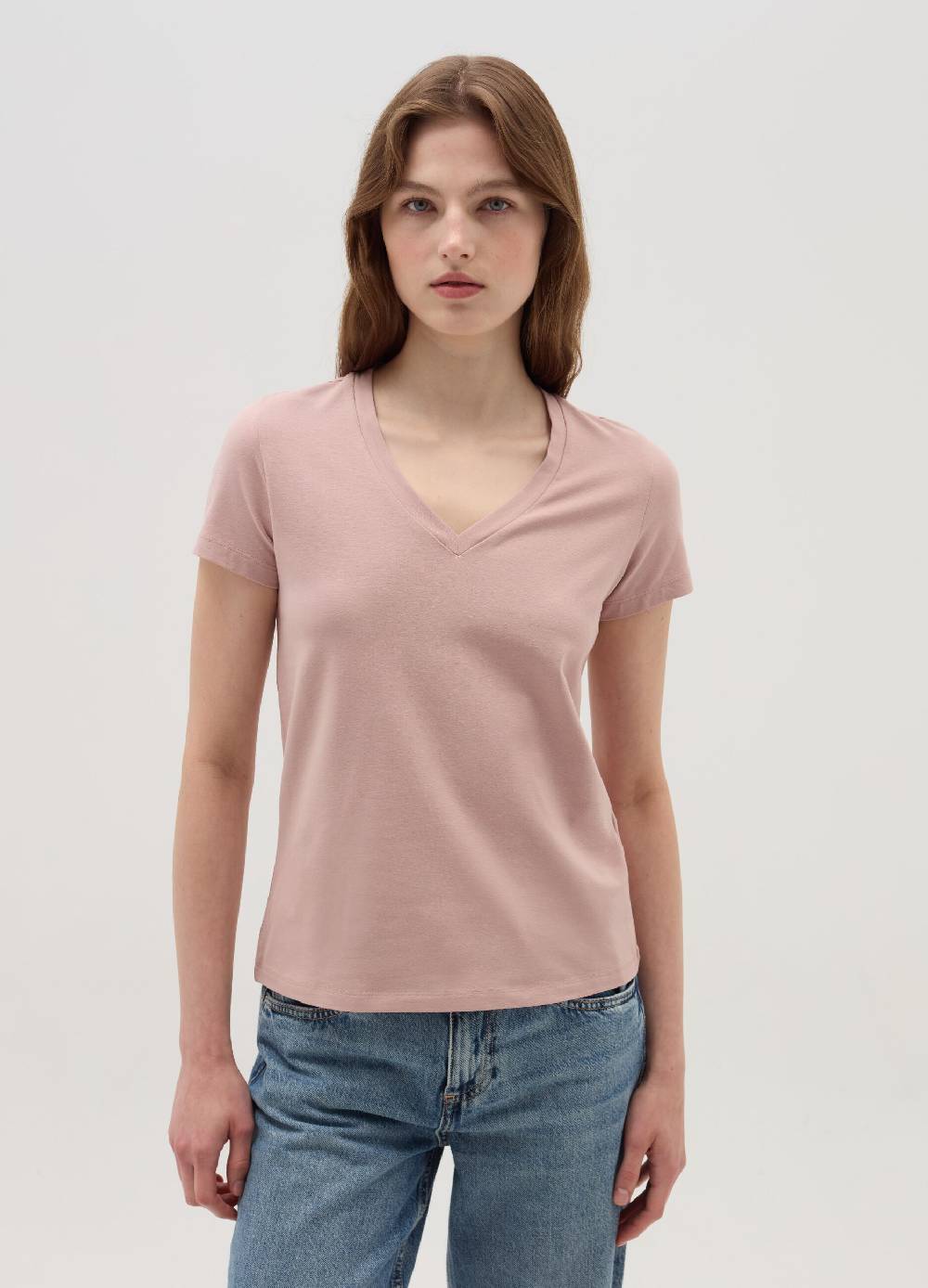 OVS T-shirt tinta unita con scollo a V Outlet