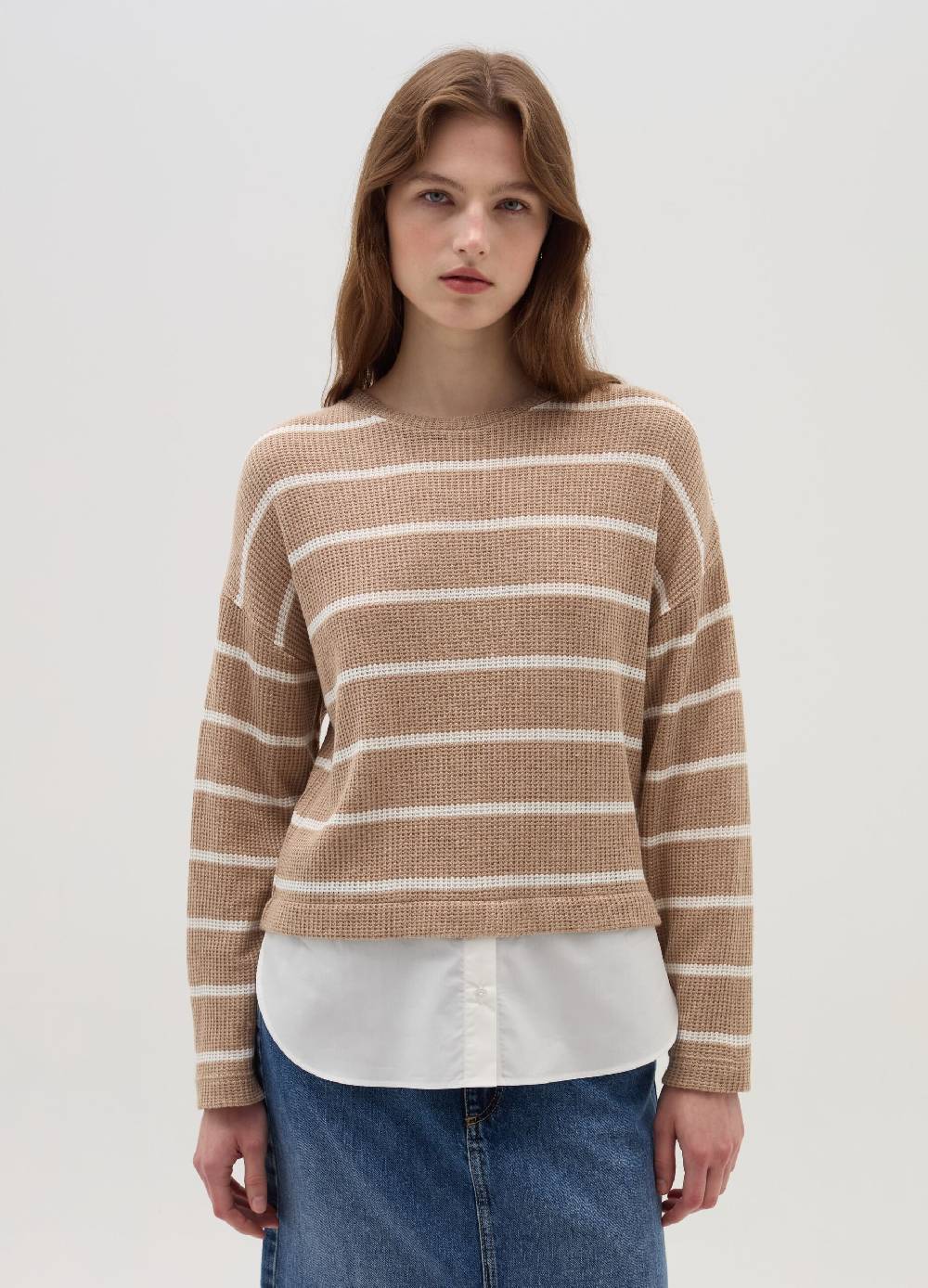 OVS T-shirt maniche lunghe con micro trama waffle Vendita Calda