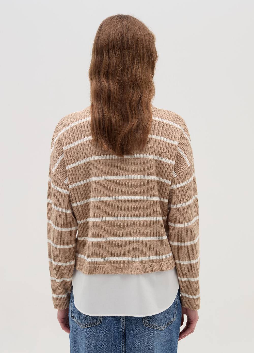 OVS T-shirt maniche lunghe con micro trama waffle Vendita Calda