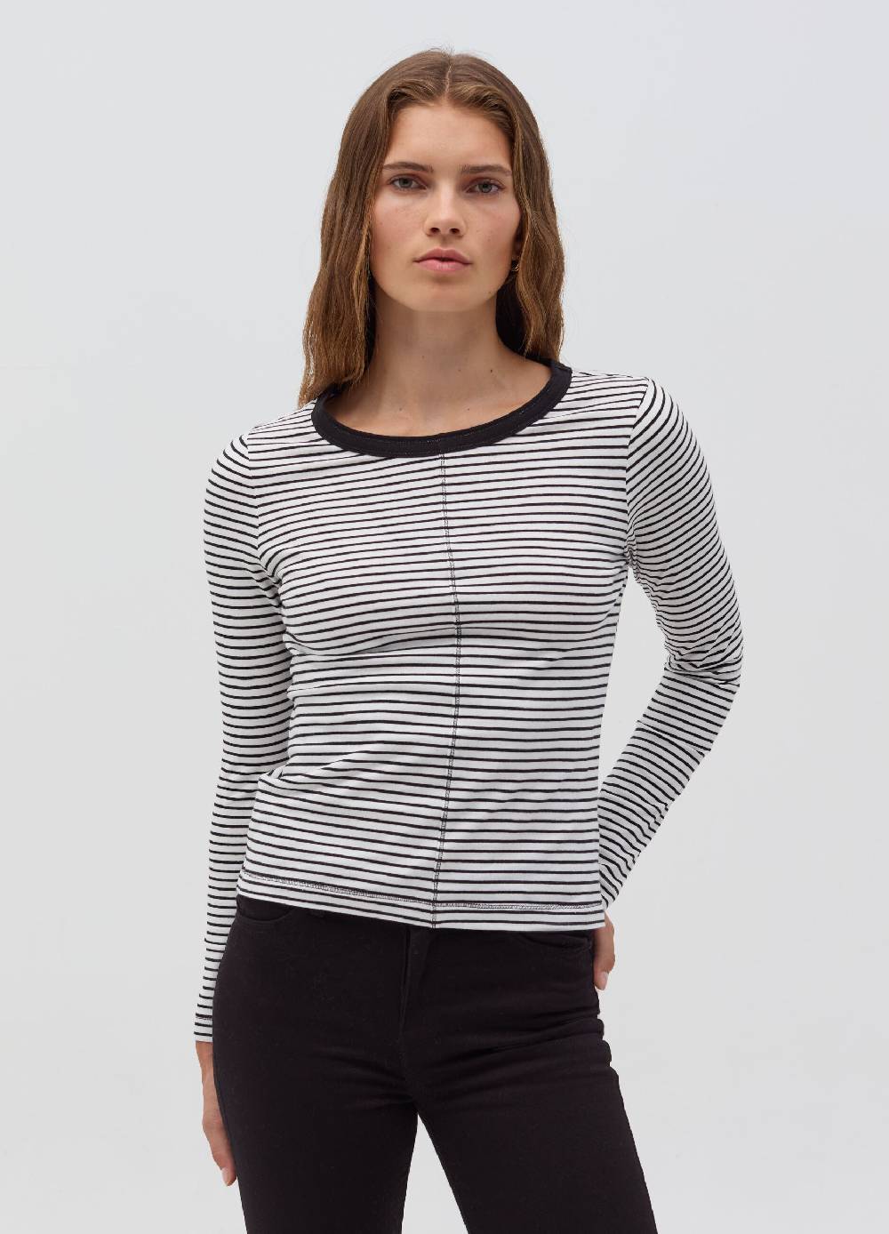 OVS T-shirt a righe sottili con maniche lunghe Negozio