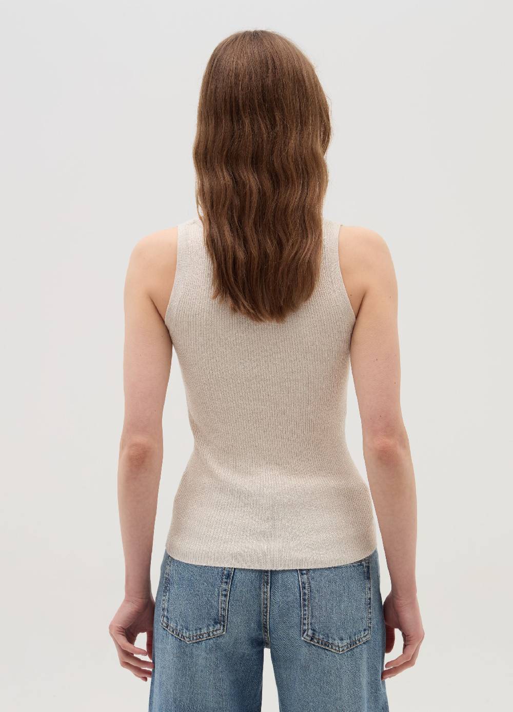 OVS Tank top a costine con lurex Nuovo