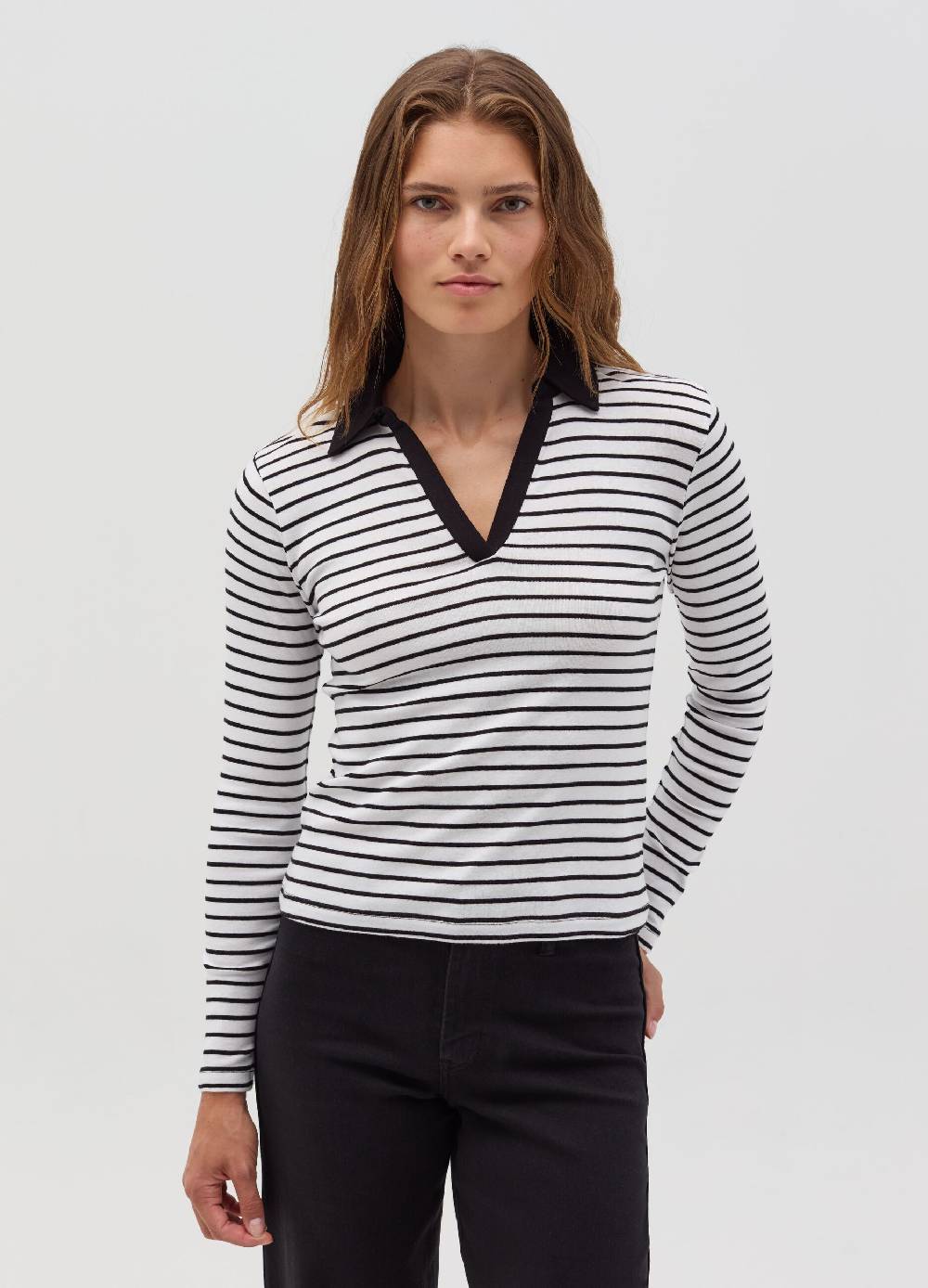 OVS T-shirt a maniche lunghe con scollo a polo Spedizione Gratuita
