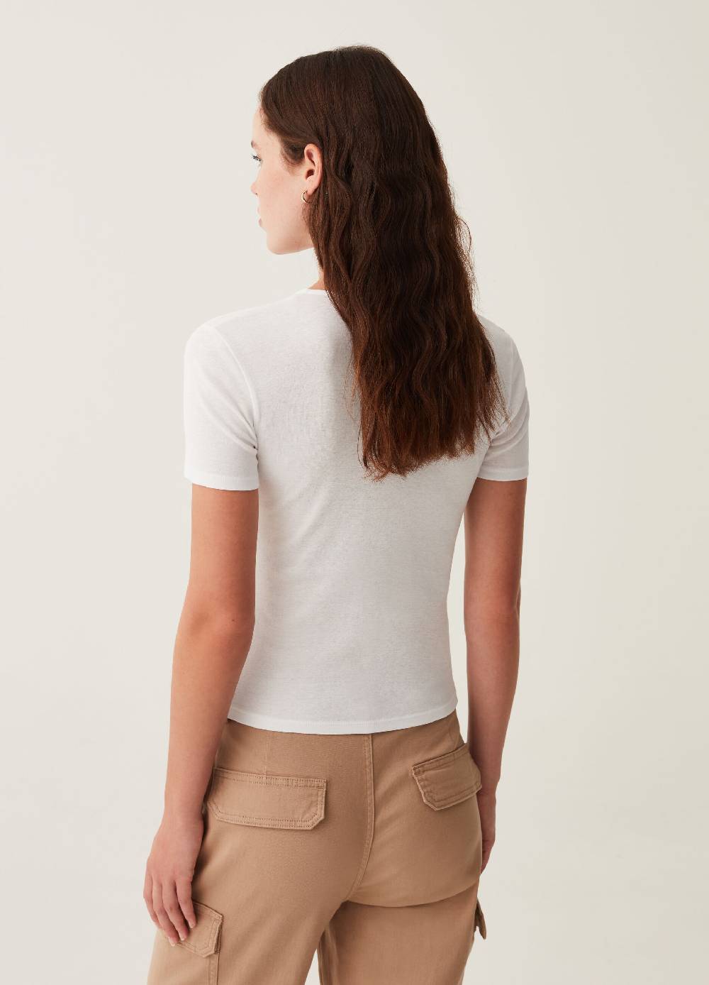OVS T-shirt con scollo a V e nodo Acquista Ora