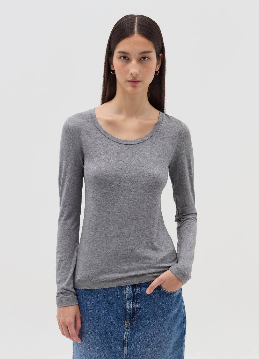 OVS T-shirt a maniche lunghe in viscosa stretch Fino Al -60%
