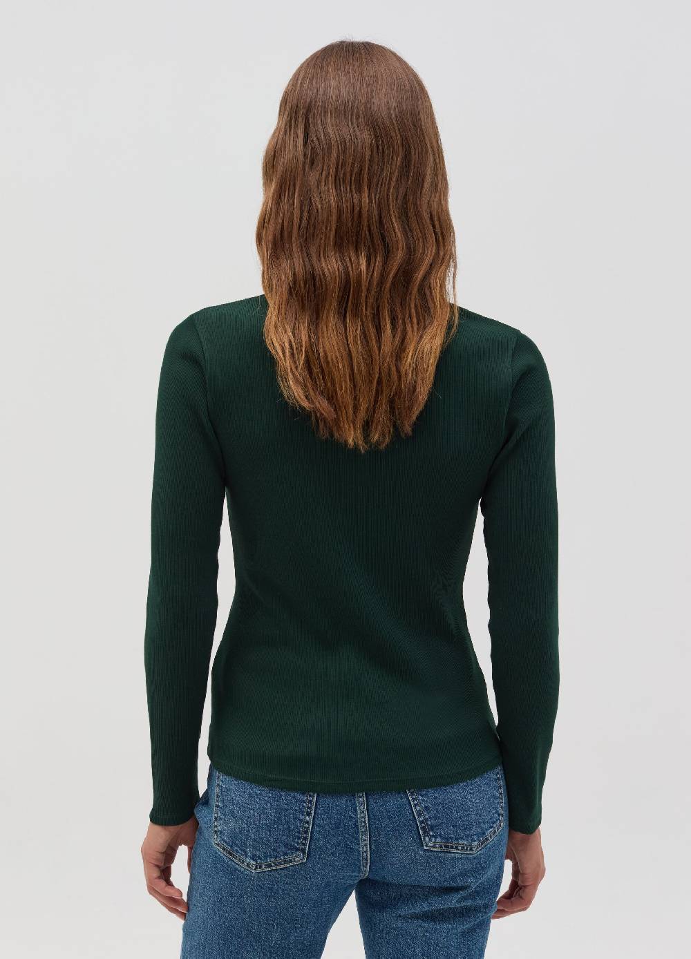 OVS T-shirt a costine sottili con scollo a V Sottocosto