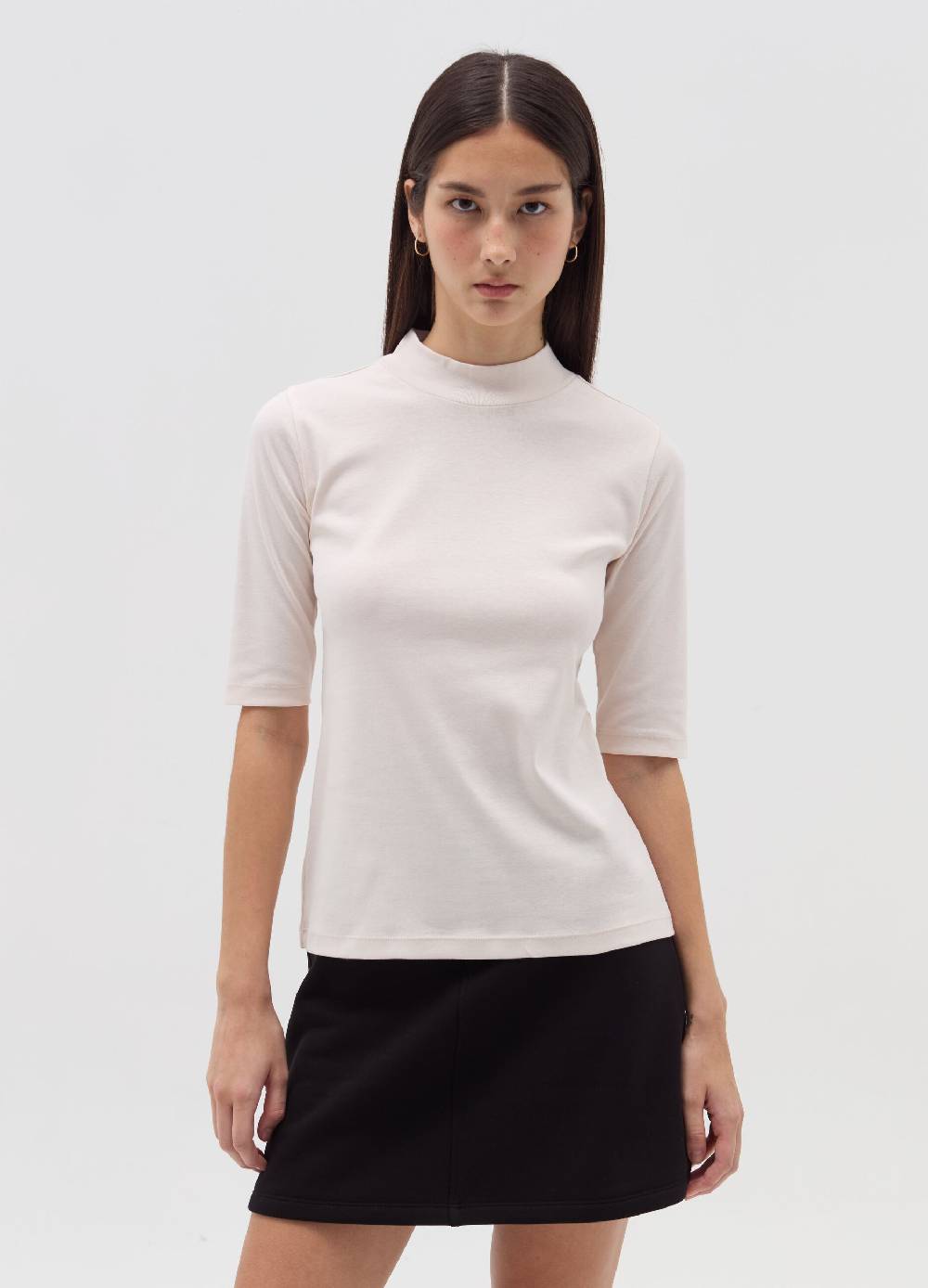OVS T-shirt mock neck con maniche al gomito Novità