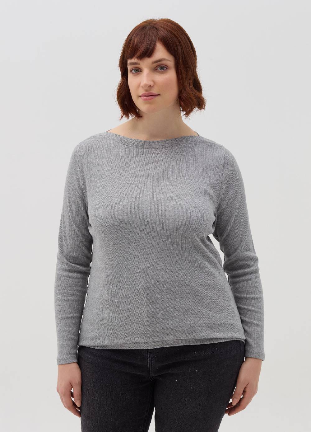 MYA T-shirt a costine con scollo a barca Curvy Offerta