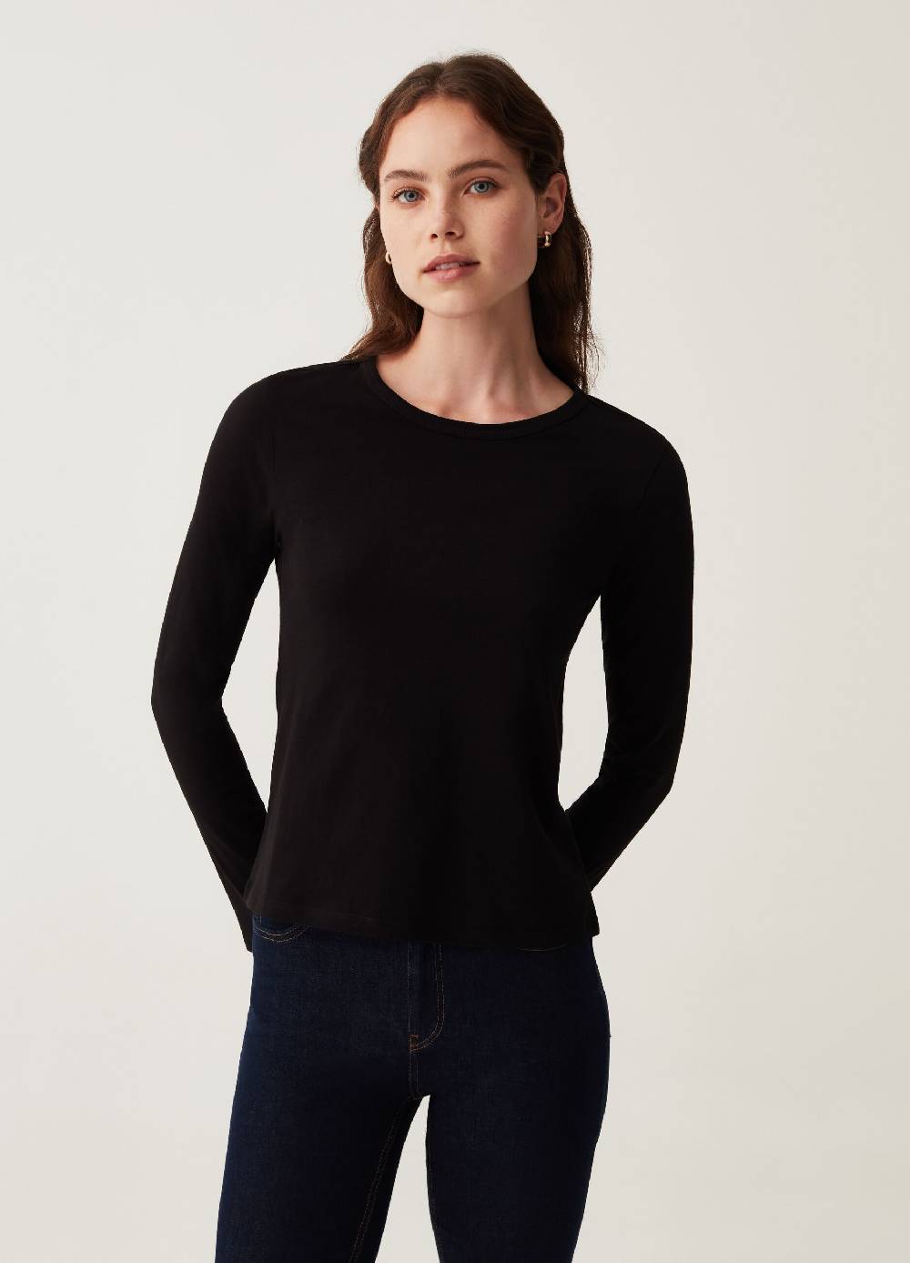 OVS T-shirt a maniche lunghe in cotone Economico