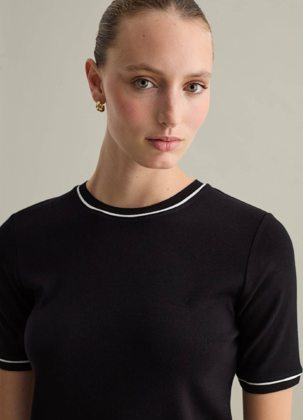 PIOMBO T-shirt con piping a contrasto Contemporary Outlet