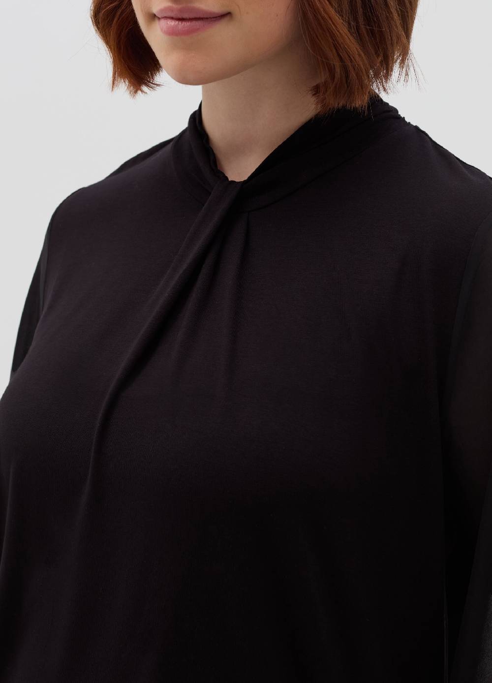 MYA T-shirt in viscosa stretch con nodo Curvy Vendita Economica