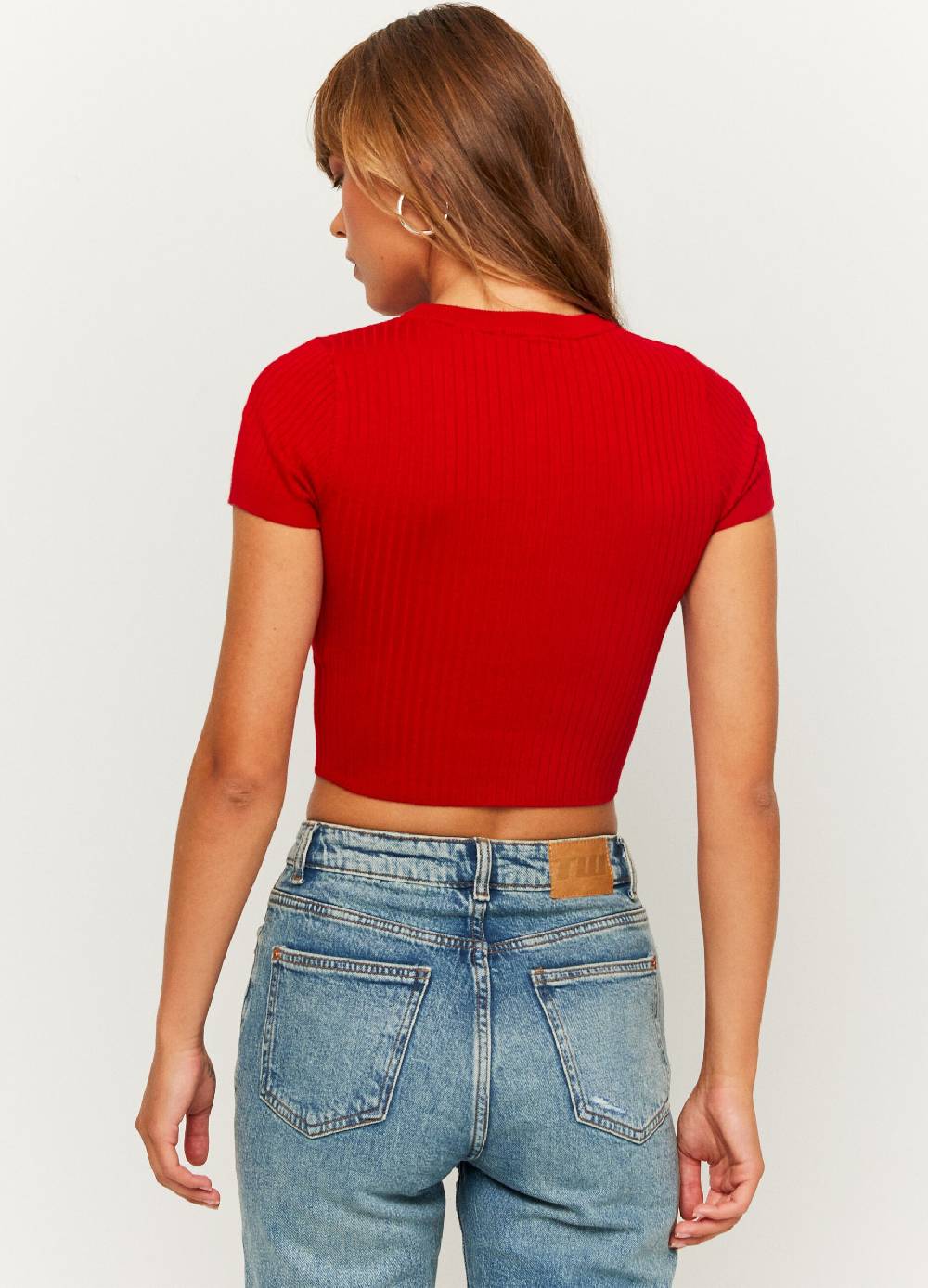 TALLY WEIJL T-shirt cropped a coste piatte In Saldo