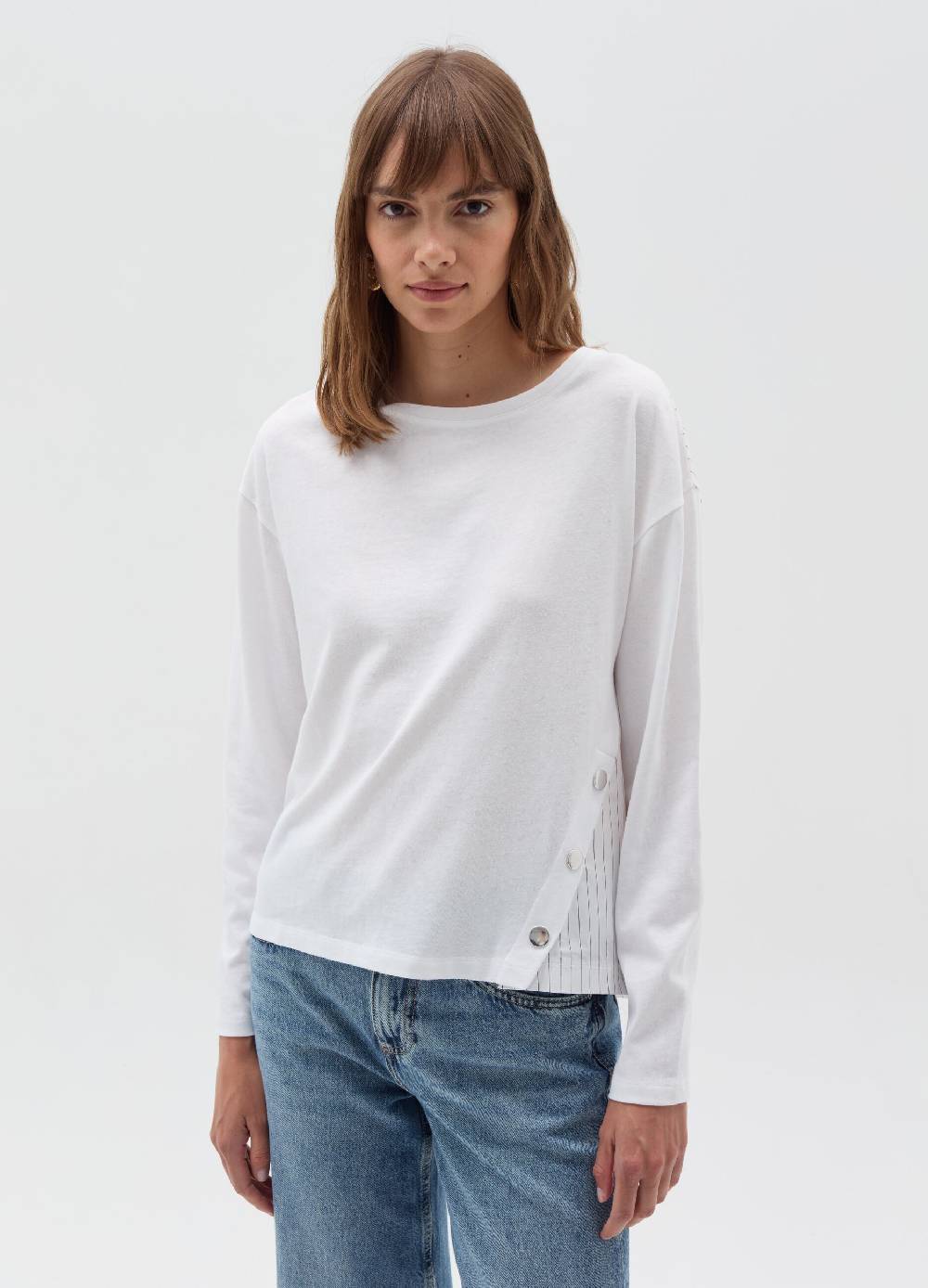 OVS T-shirt a maniche lunghe con inserti a righe Nuovo