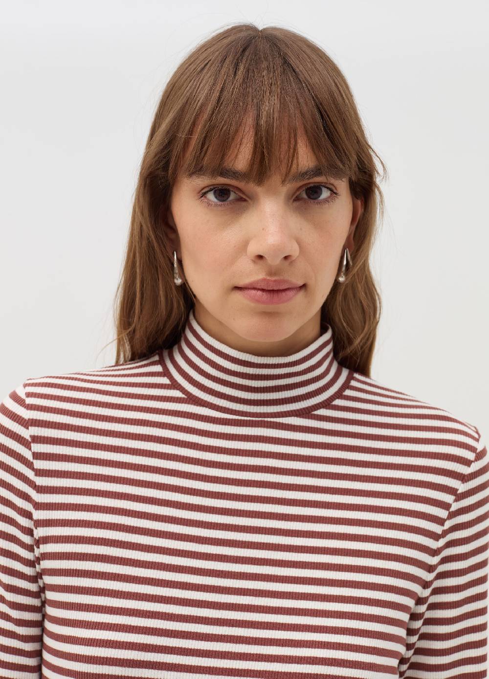 OVS T-shirt a righe mock neck Spedizione Gratuita