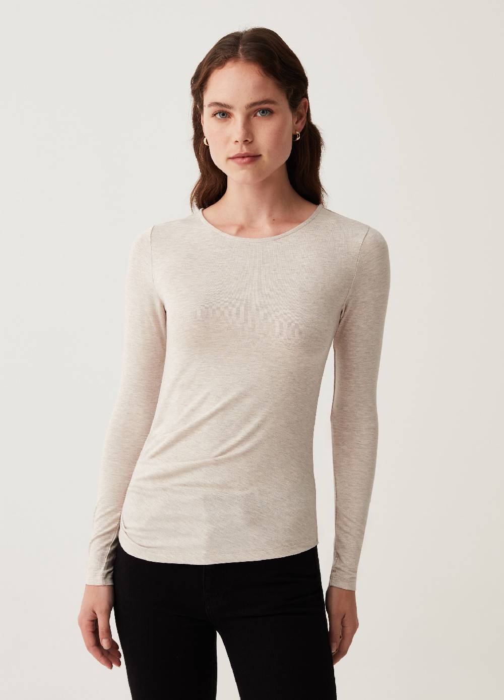 OVS T-shirt in viscosa stretch con maniche lunghe Pezzi Unici