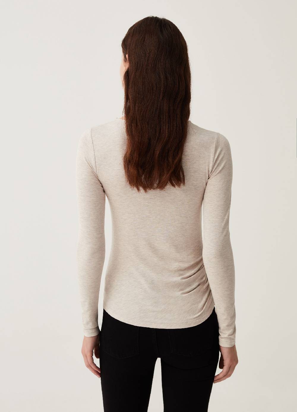 OVS T-shirt in viscosa stretch con maniche lunghe Pezzi Unici