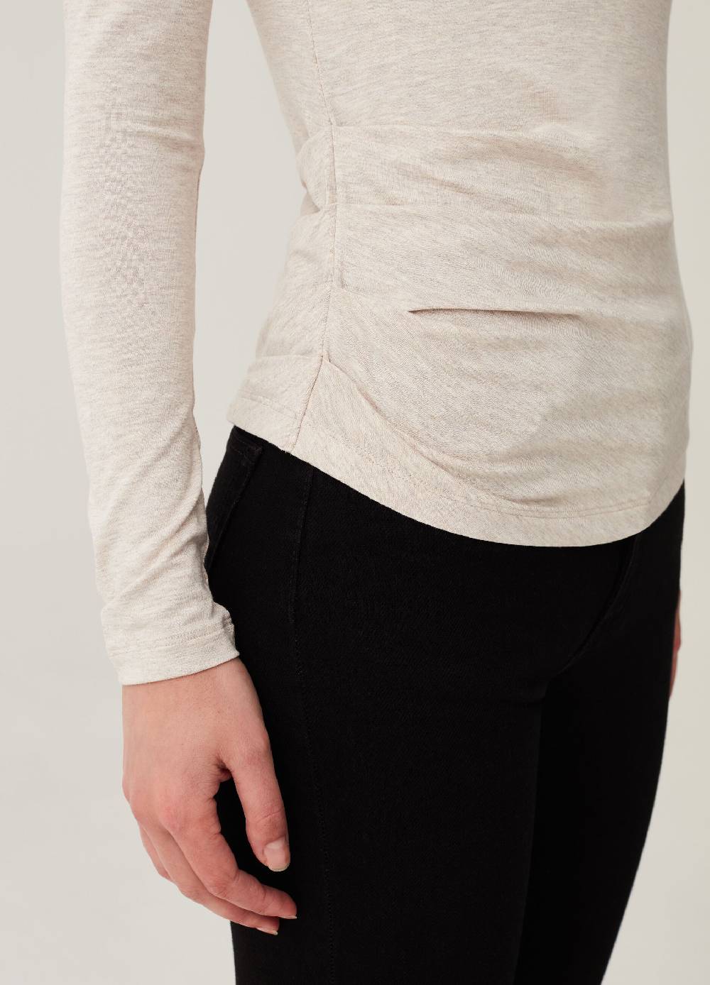 OVS T-shirt in viscosa stretch con maniche lunghe Pezzi Unici