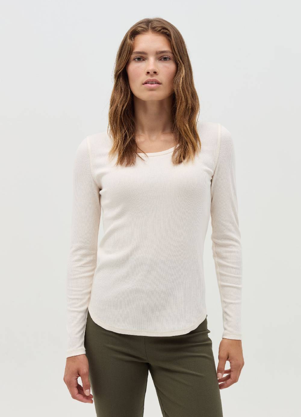 NICOL CARAMEL T-shirt premaman a costine con maniche lunghe Qualità Garantita