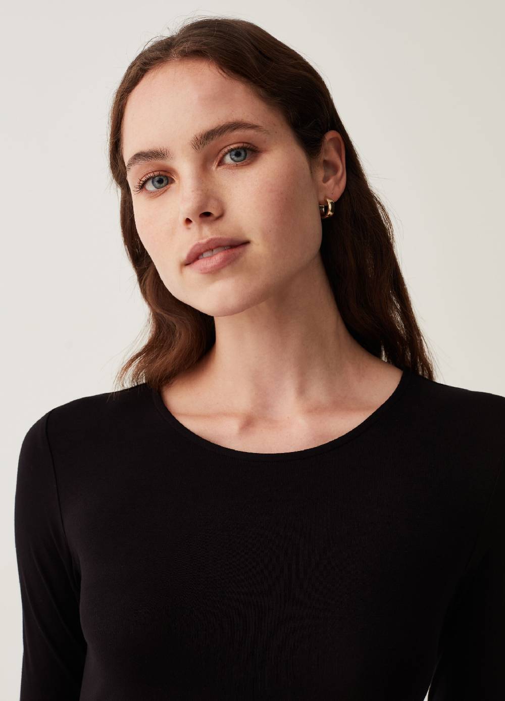 OVS T-shirt in viscosa stretch con maniche lunghe Acquista Ora