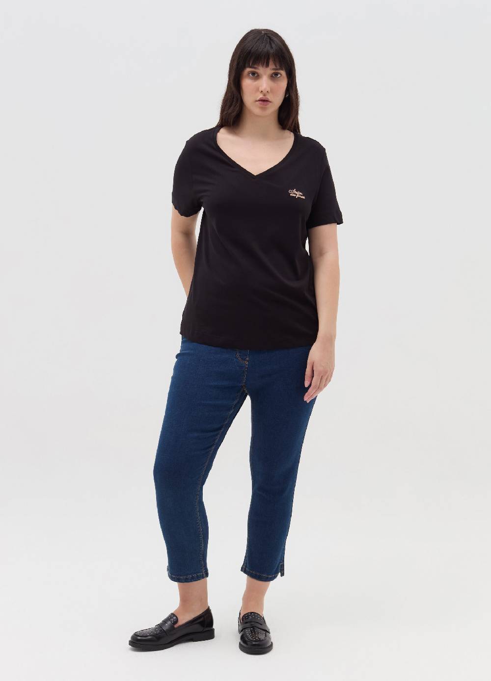 MYA T-shirt con ricamo lurex Curvy Shopping Online