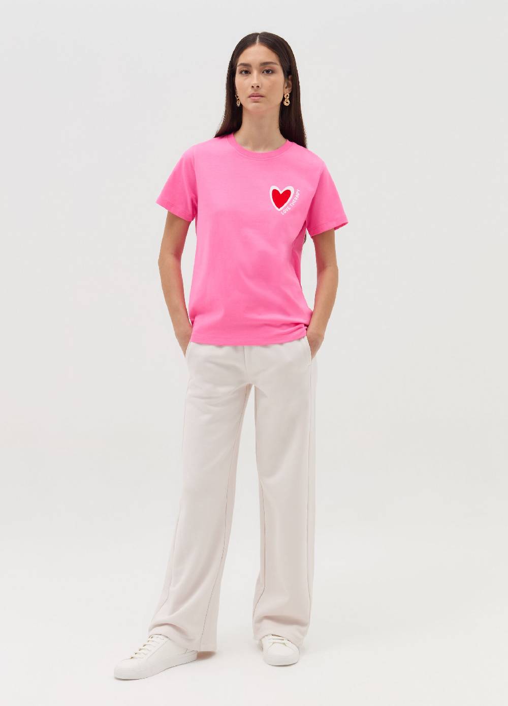 LOVE THERAPY T-shirt con stampa cuore Sottocosto