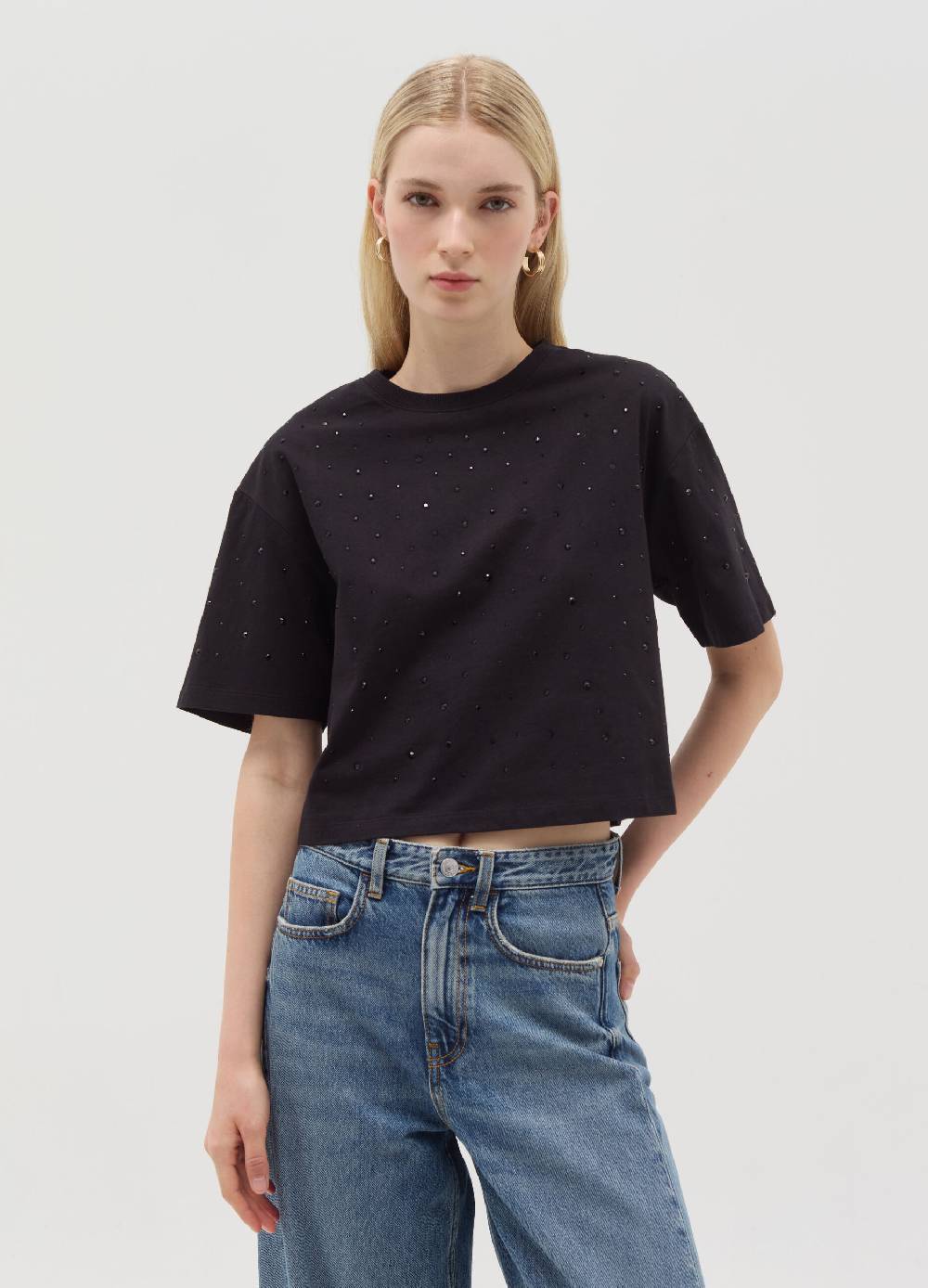 OVS T-shirt in cotone con strass Convenienza