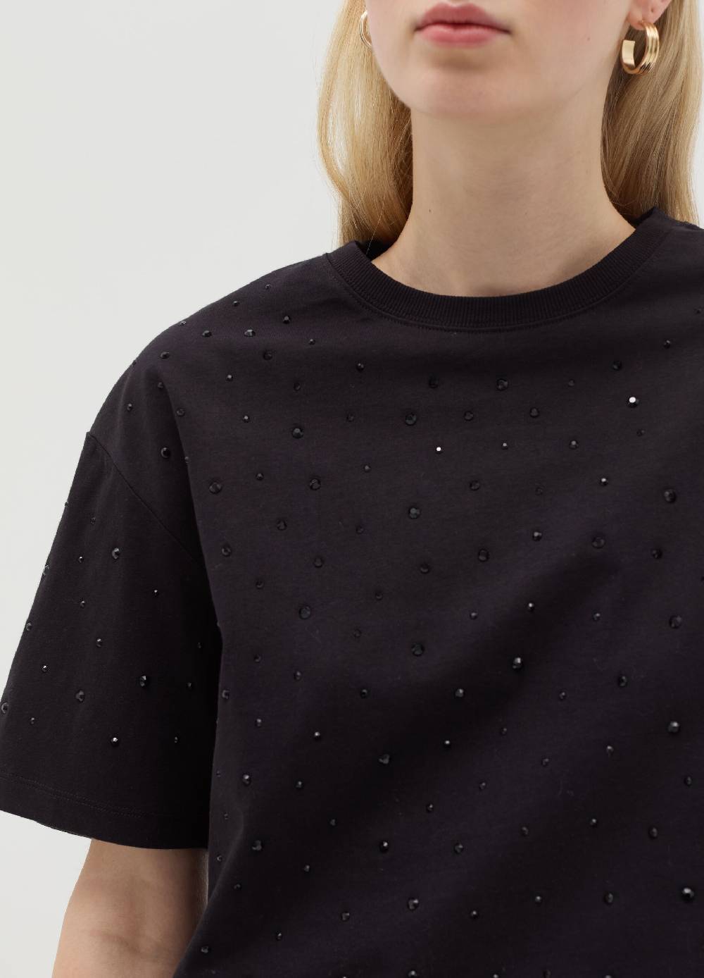 OVS T-shirt in cotone con strass Convenienza
