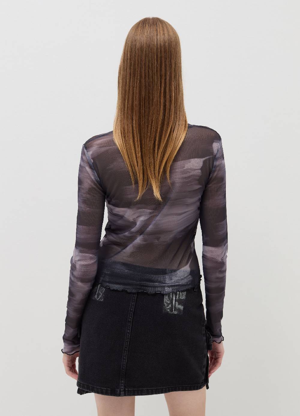 B. ANGEL T-shirt a maniche lunghe in mesh Novità