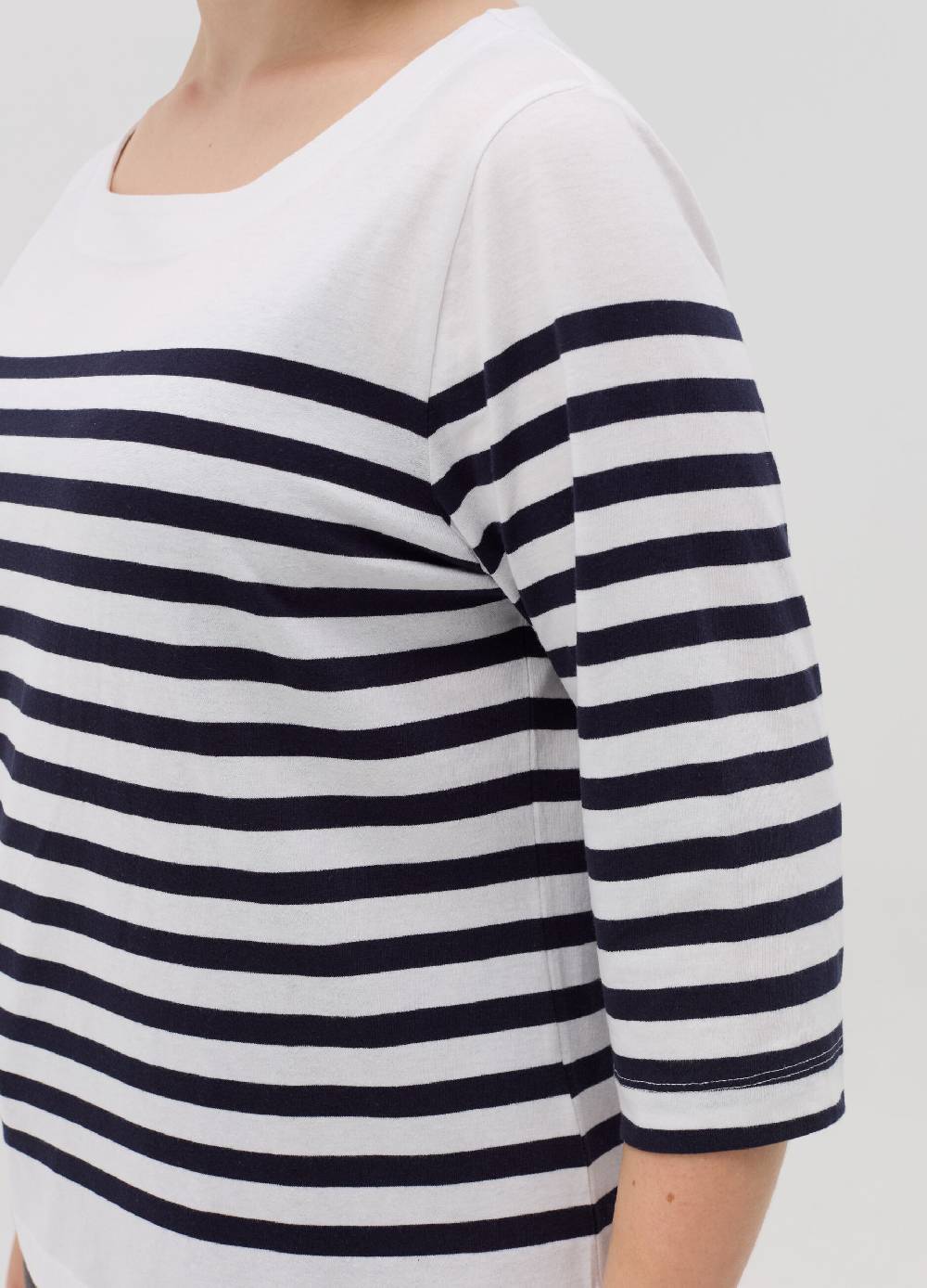 MYA T-shirt a righe maniche a tre quarti Curvy Outlet