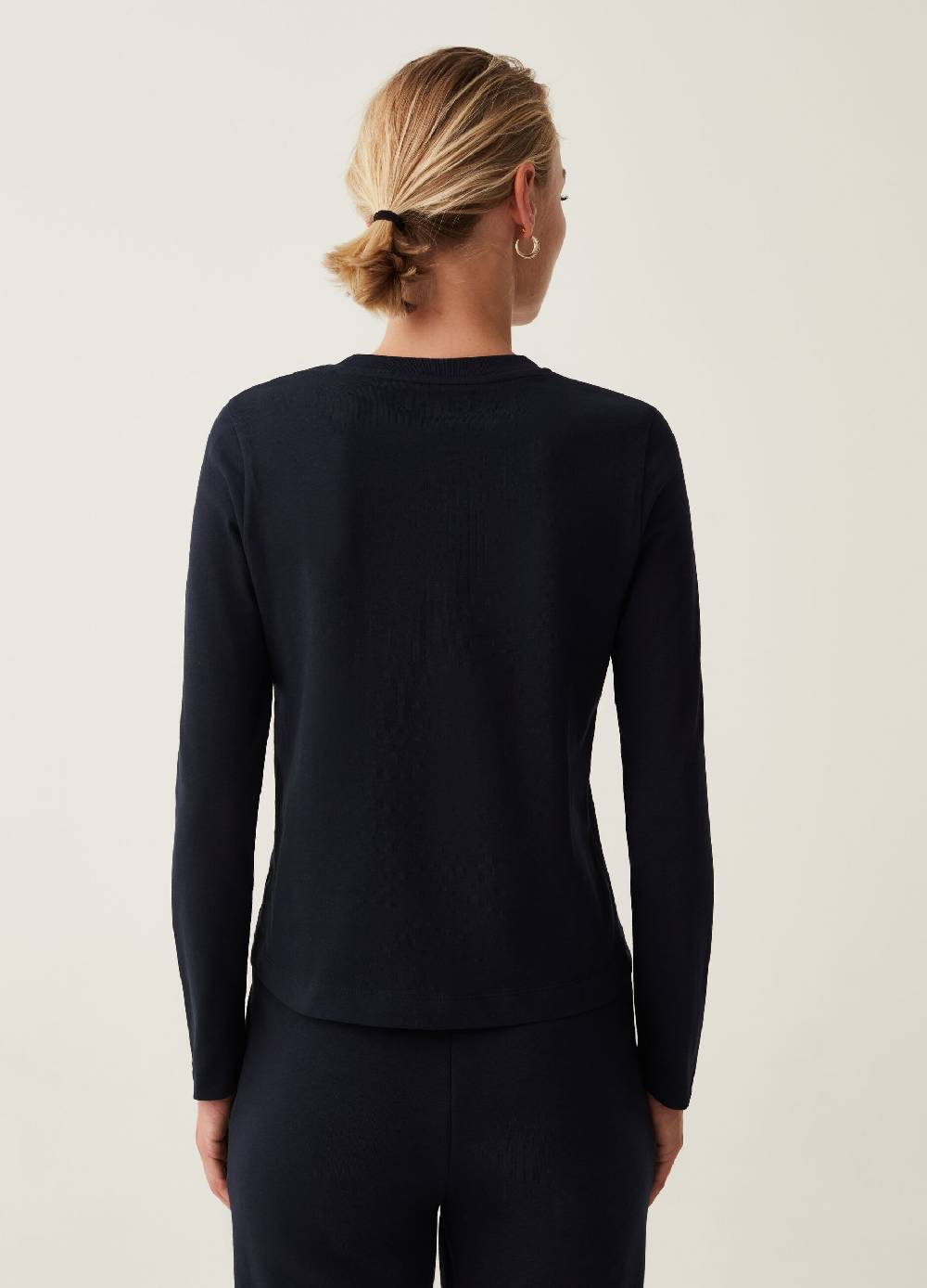 OVS T-shirt a maniche lunghe in cotone Vendita Calda
