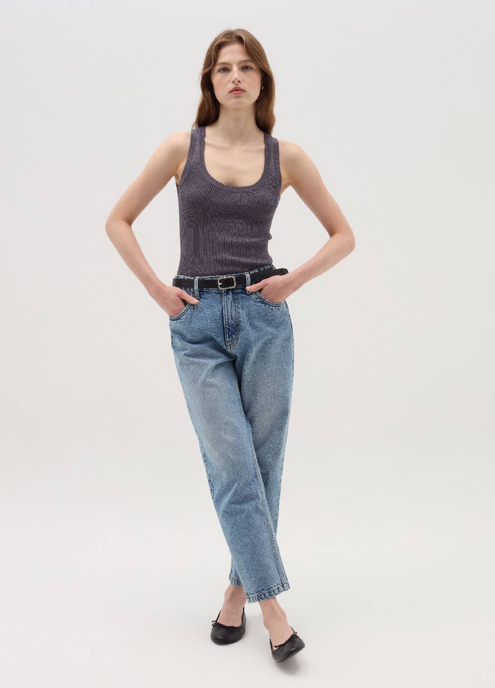 OVS Tank top a costine con lurex Vendite Flash