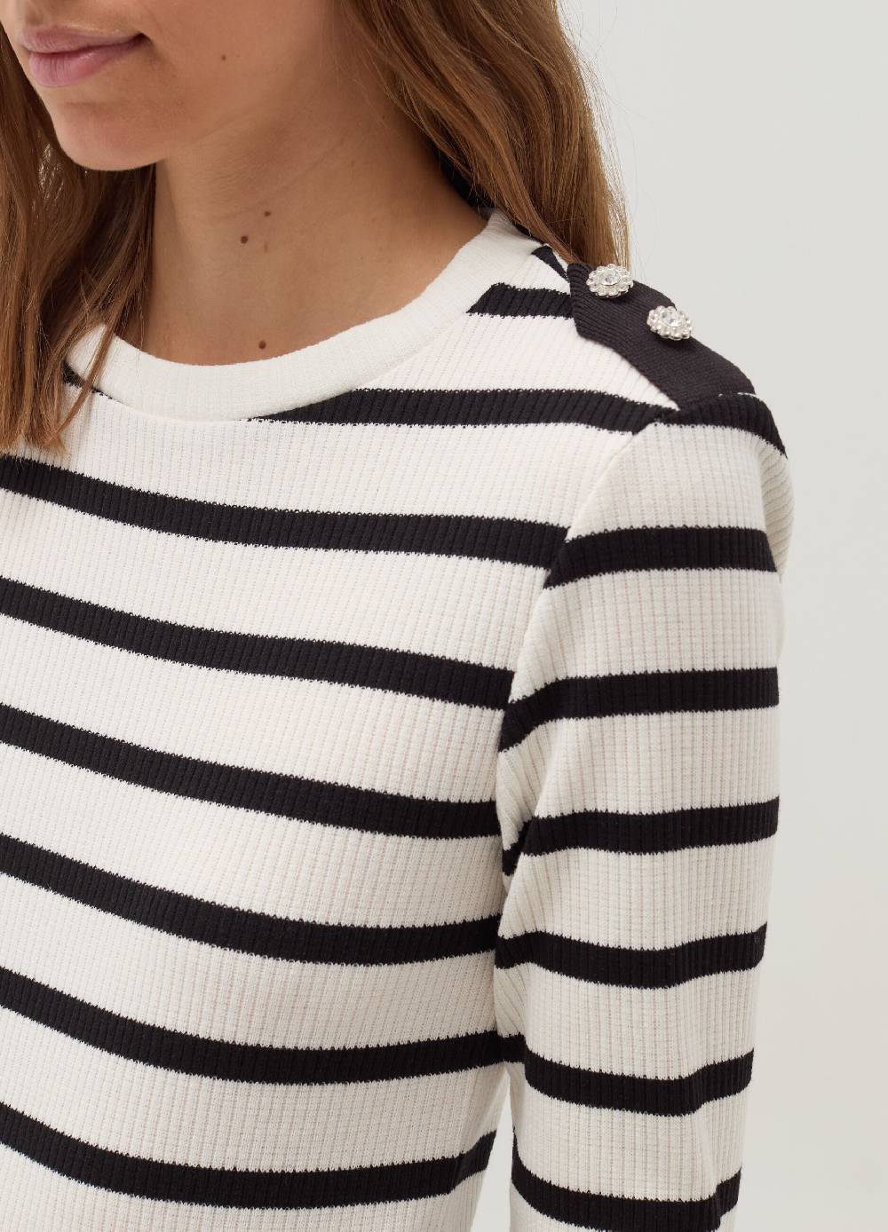 OVS T-shirt a maniche lunghe con bottoni gioiello In Saldo