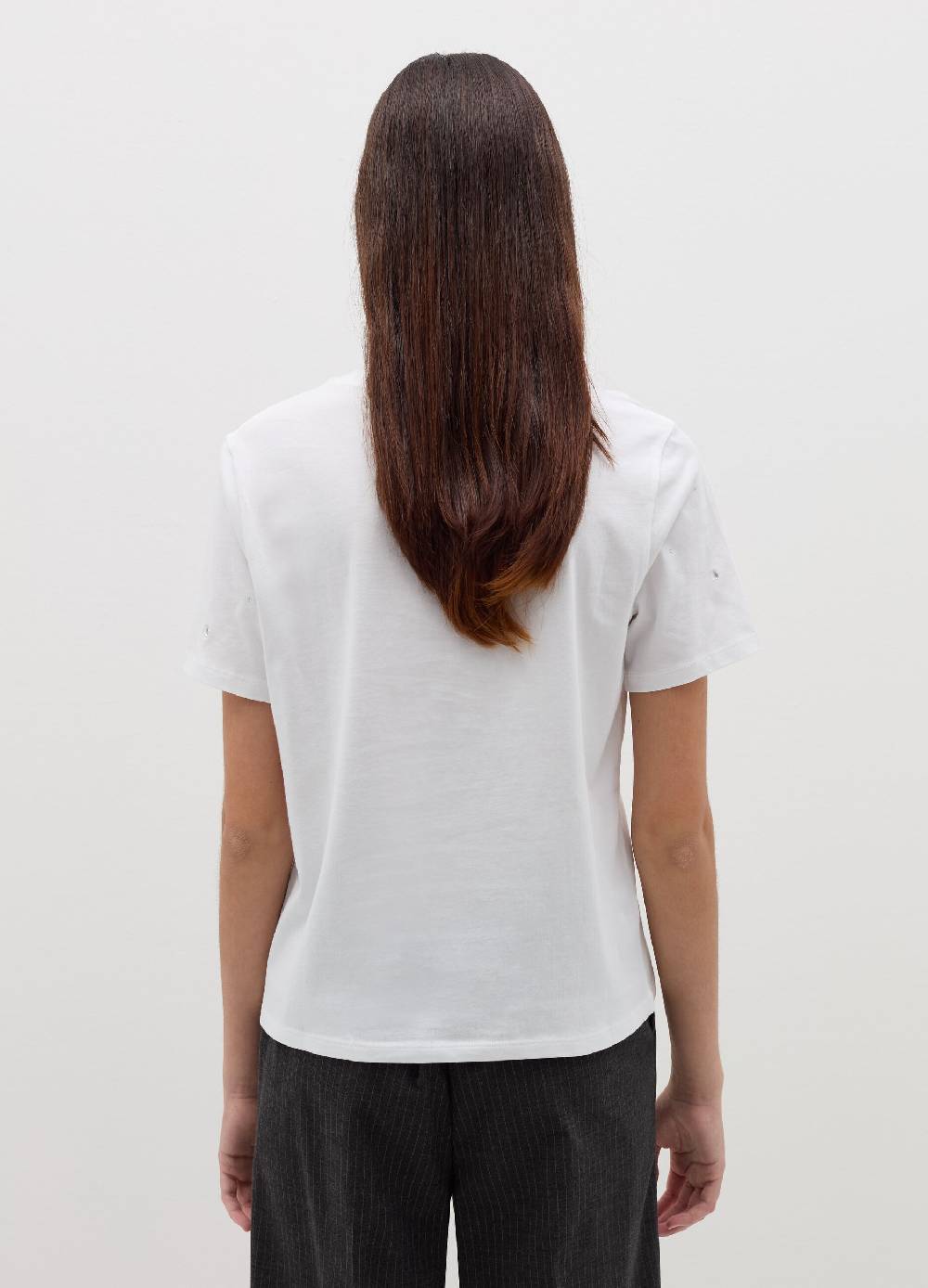 B. ANGEL T-shirt in cotone con strass Italia