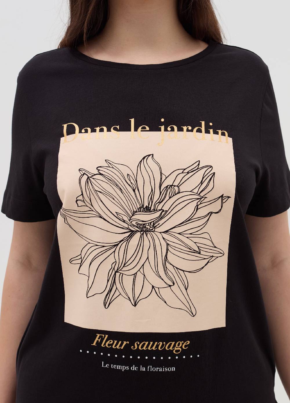 MYA T-shirt in cotone con stampa Curvy In Linea