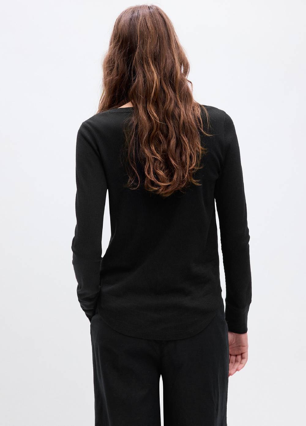 GAP T-shirt con micro trama waffle a maniche lunghe Spedizione Gratuita