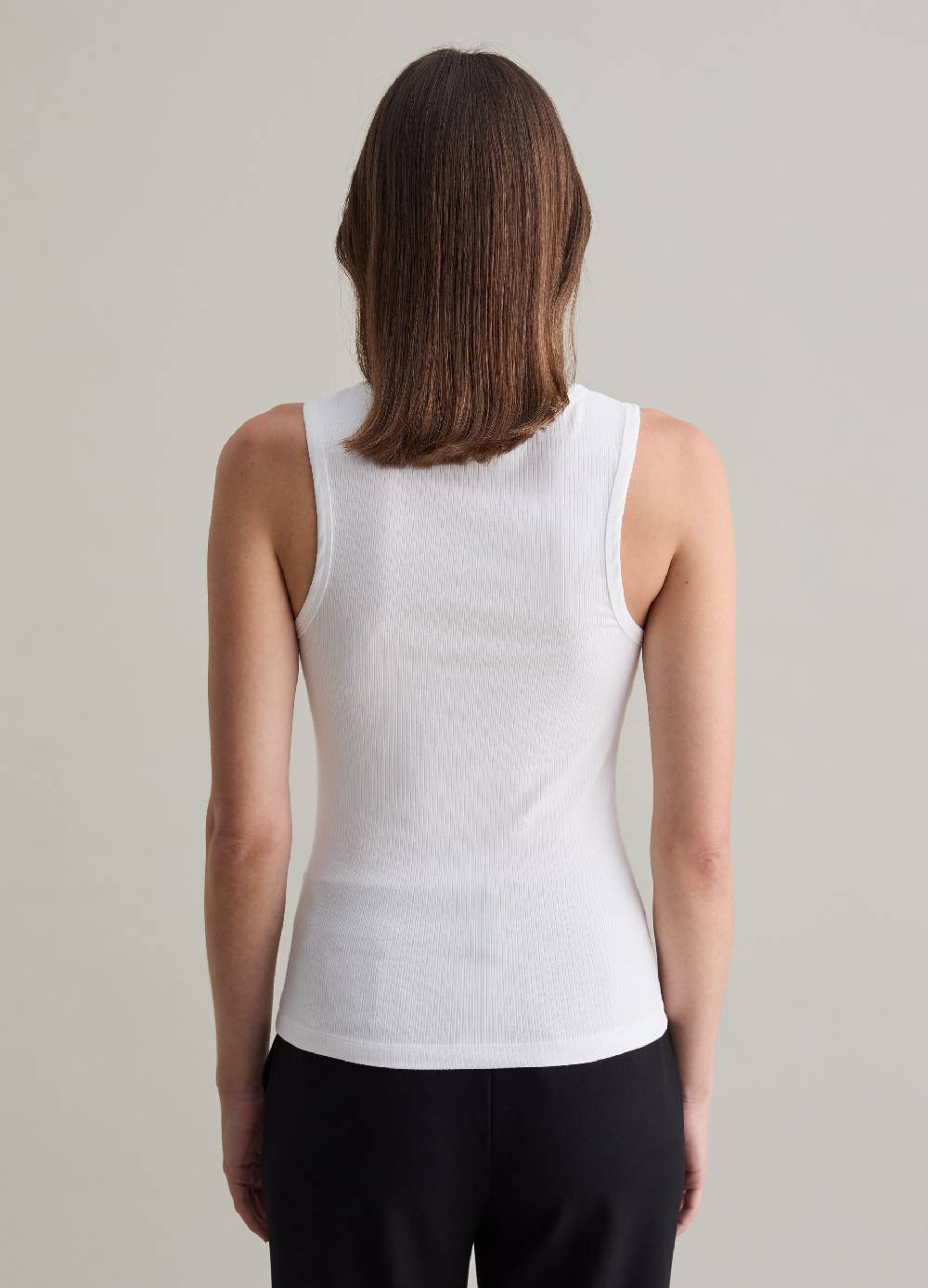 PIOMBO Tank top in viscosa stretch a costine Pezzi Unici