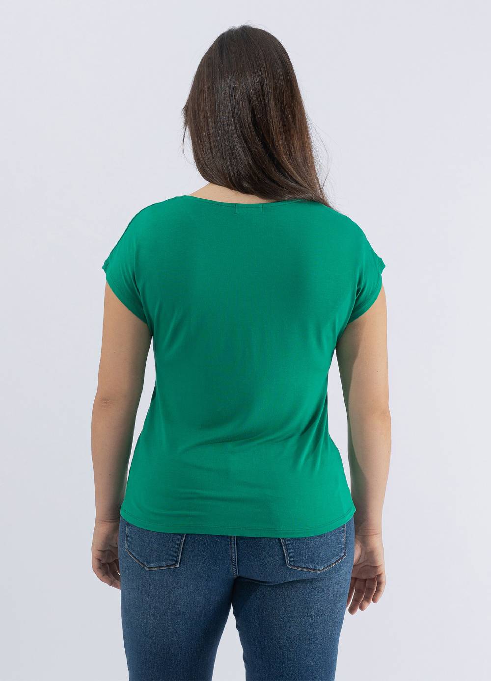 OCTOBER T-shirt scollo a V con nodo Curvy Consegna Veloce