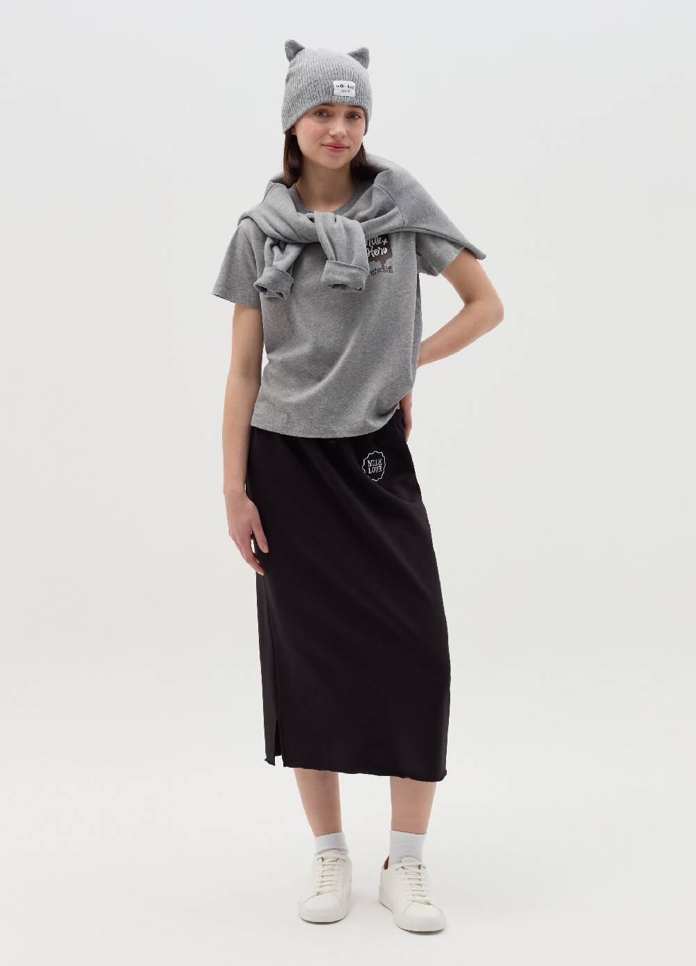 MILK+HERO T-shirt girocollo in cotone Shopping Online