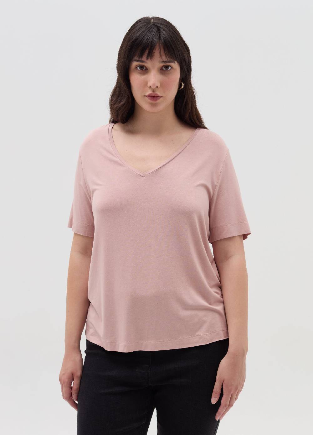 MYA T-shirt con scollo a V Curvy Sottocosto