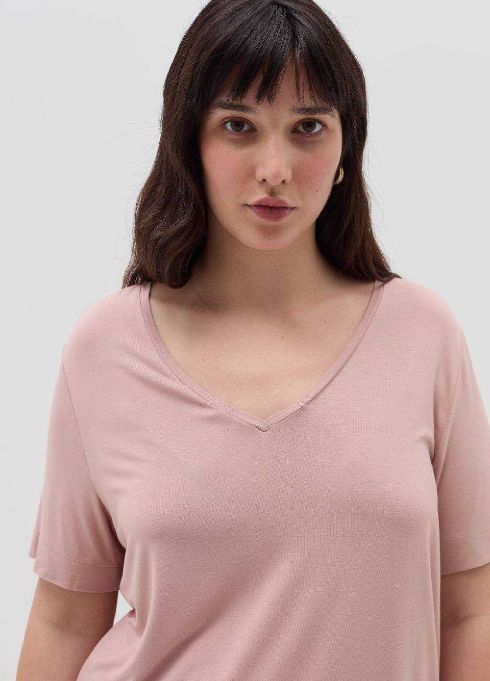 MYA T-shirt con scollo a V Curvy Sottocosto