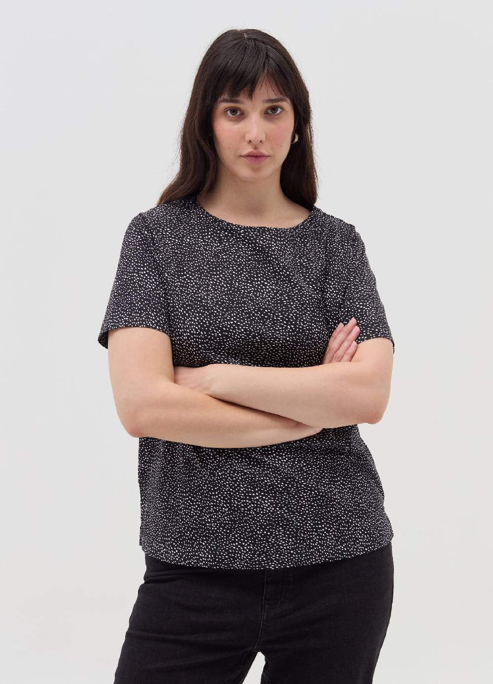 MYA T-shirt con stampa all-over Curvy Convenienza