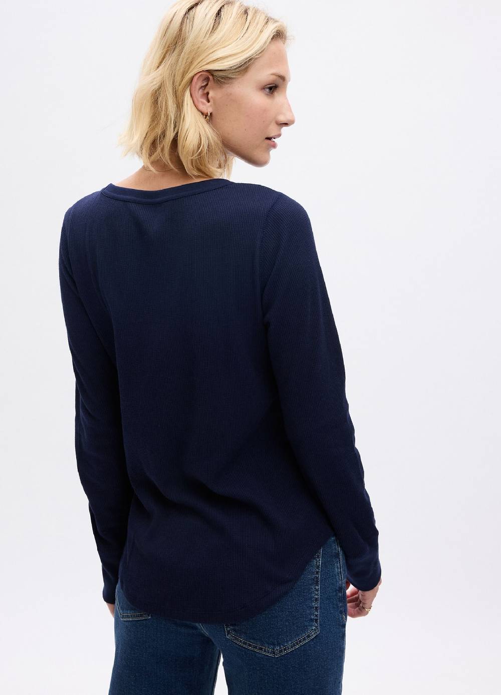 GAP T-shirt con micro trama waffle a maniche lunghe Presa