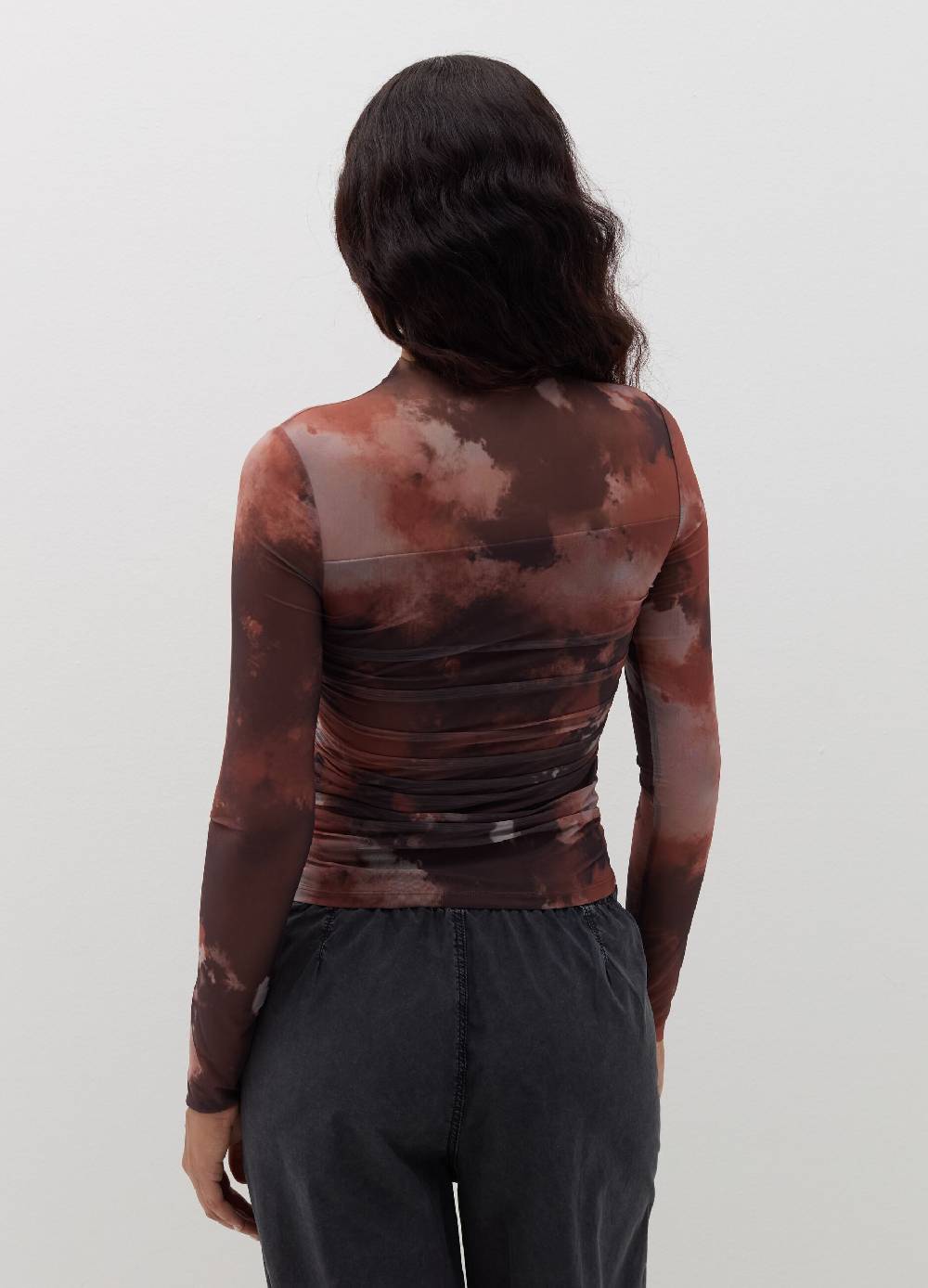 B. ANGEL T-shirt a maniche lunghe in mesh Tie Dye In Vendita